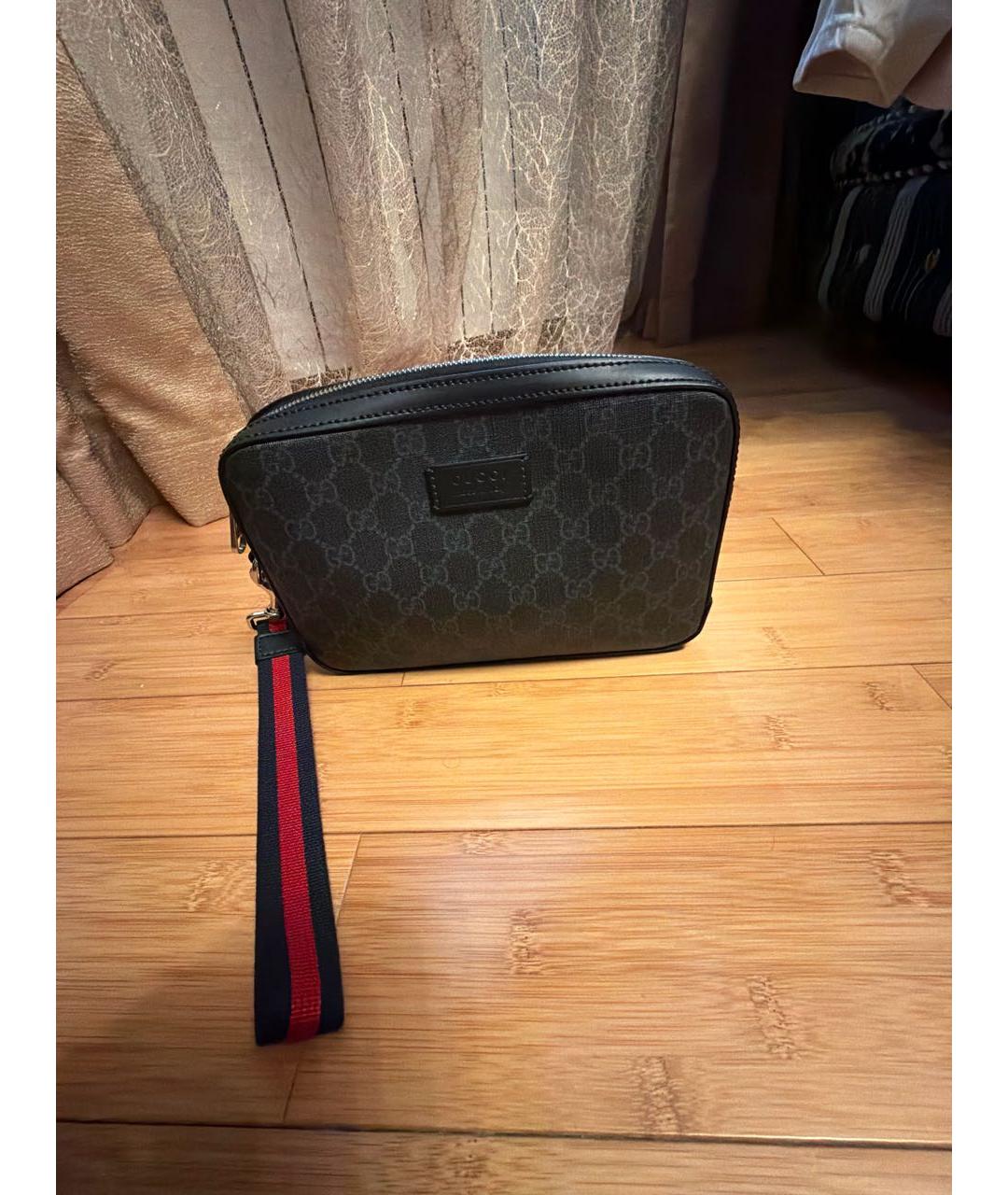 GUCCI Черная барсетка, фото 3