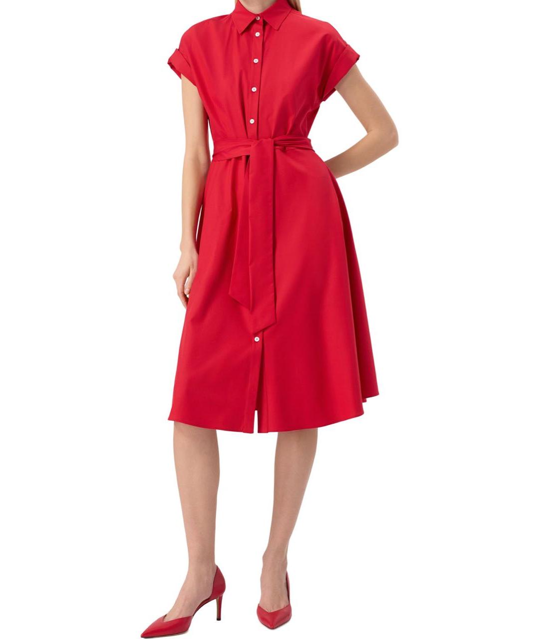 KITON Красное шелковое повседневное платье, фото 6