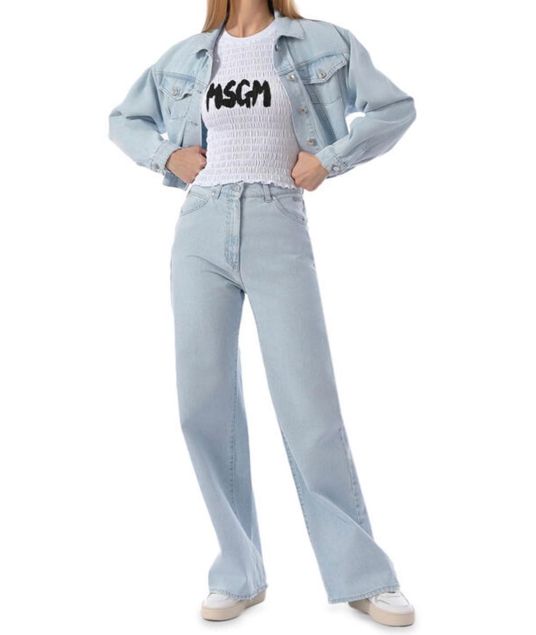 MSGM Белая хлопковая футболка, фото 5