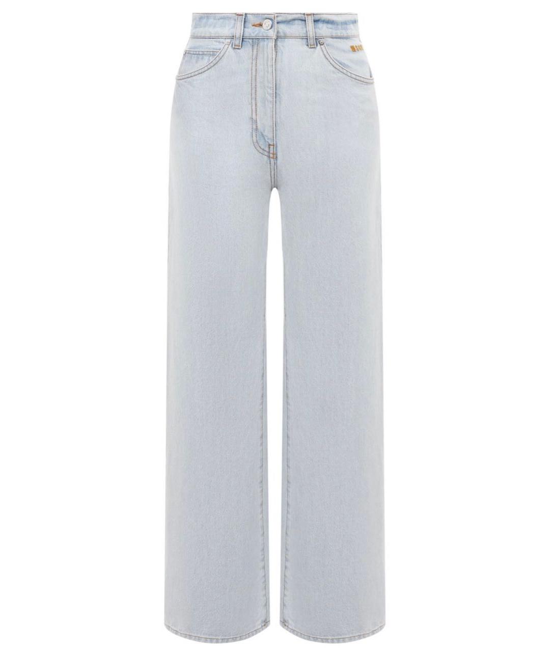 MSGM Голубые хлопковые прямые джинсы, фото 1