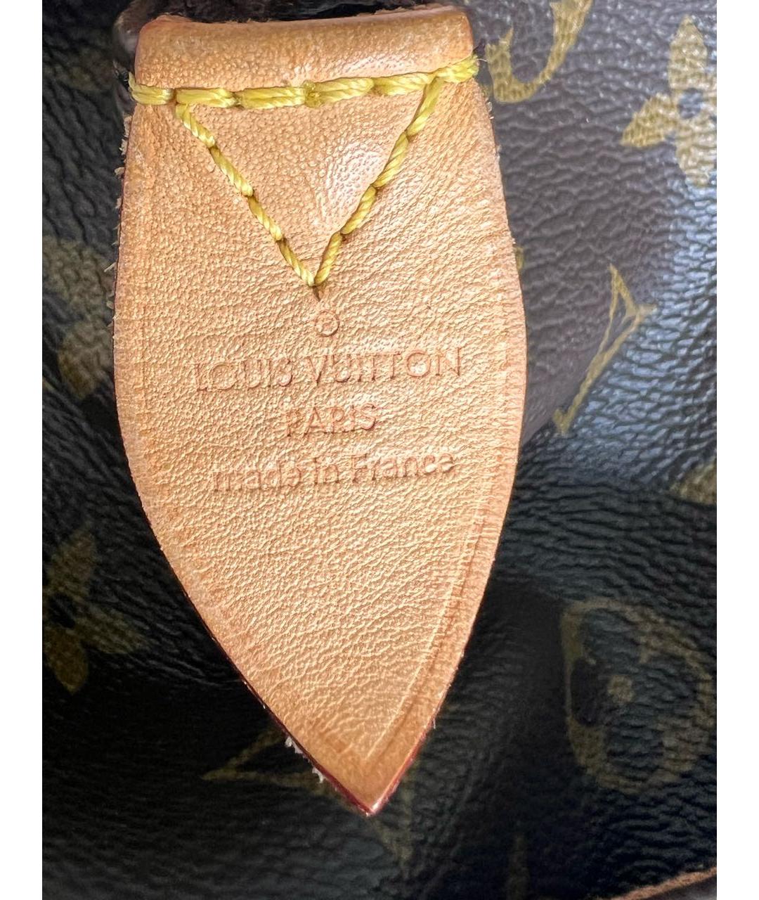 LOUIS VUITTON Коричневая сумка тоут из искусственной кожи, фото 8