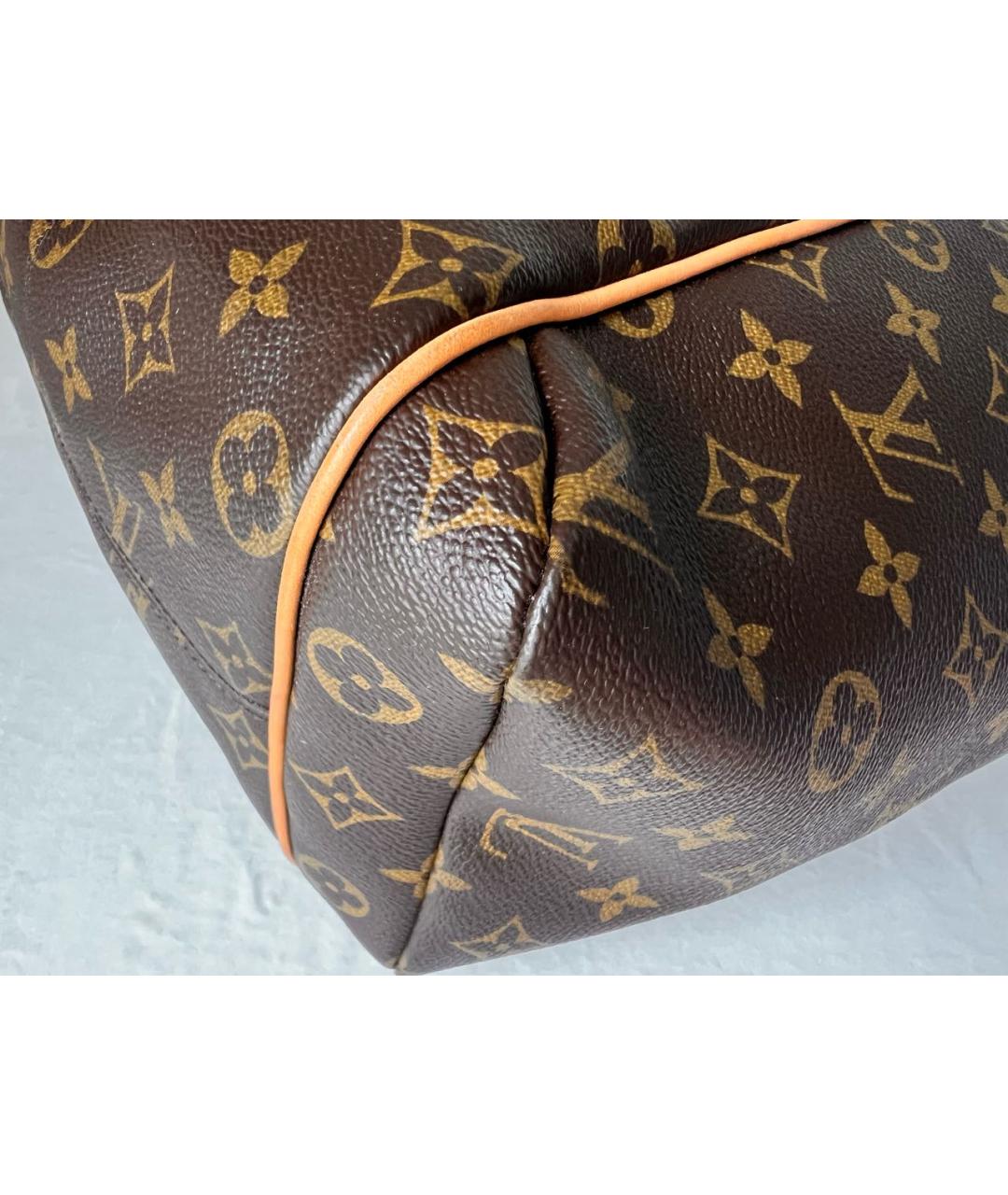 LOUIS VUITTON Коричневая сумка тоут из искусственной кожи, фото 6
