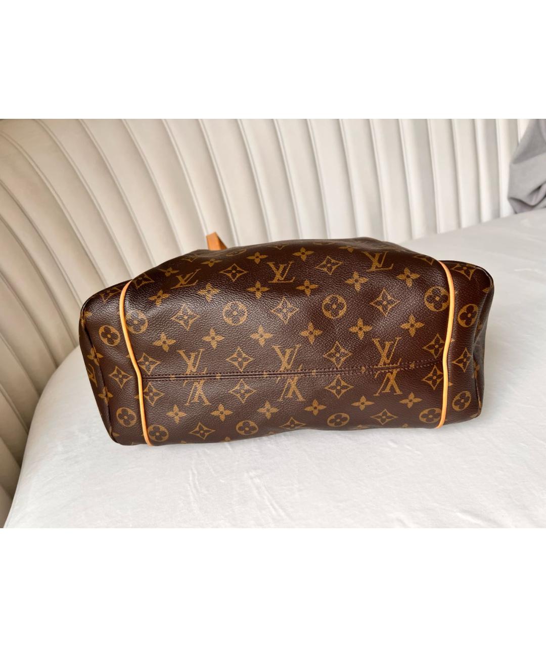 LOUIS VUITTON Коричневая сумка тоут из искусственной кожи, фото 3