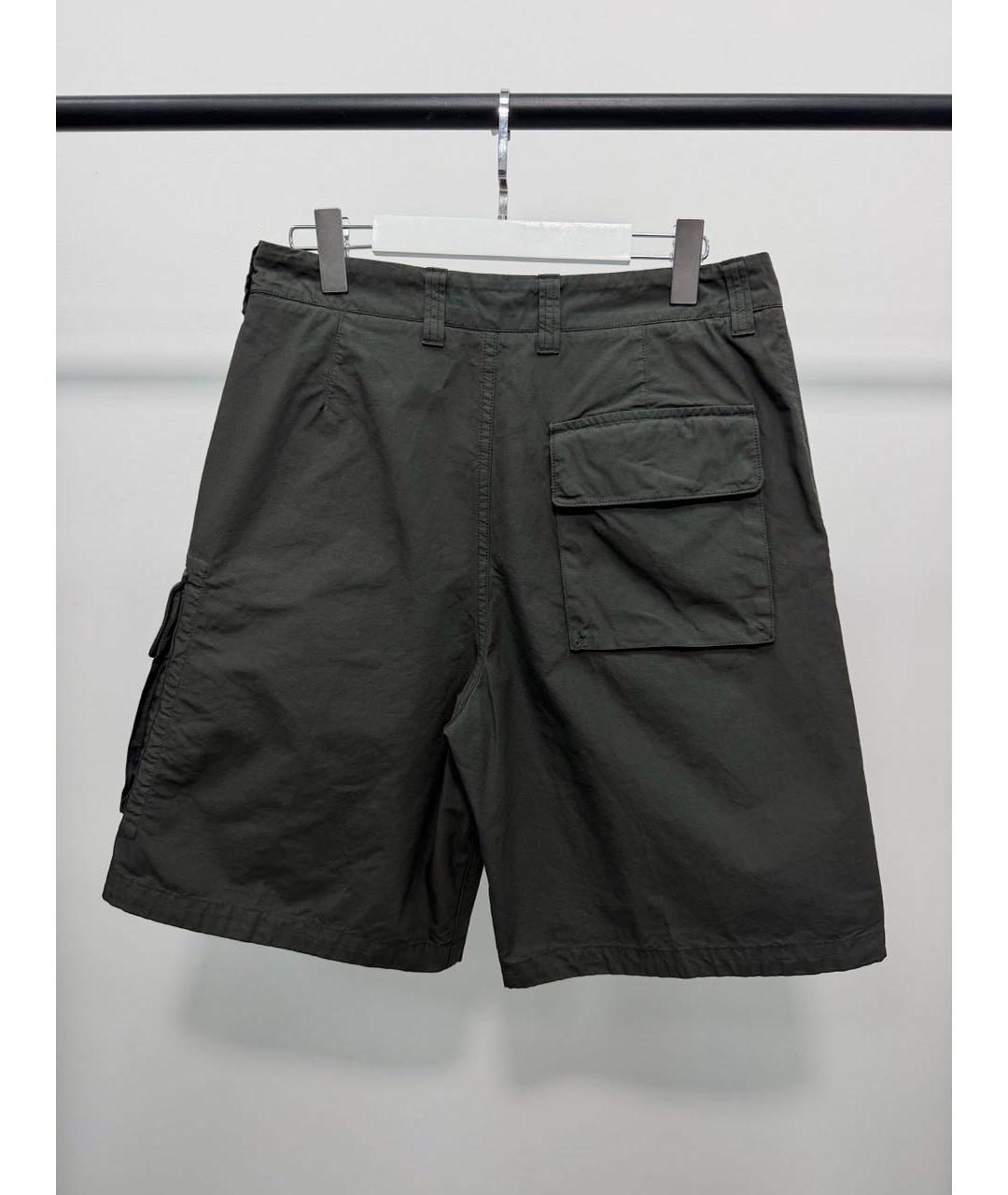STONE ISLAND Зеленые хлопковые шорты, фото 4