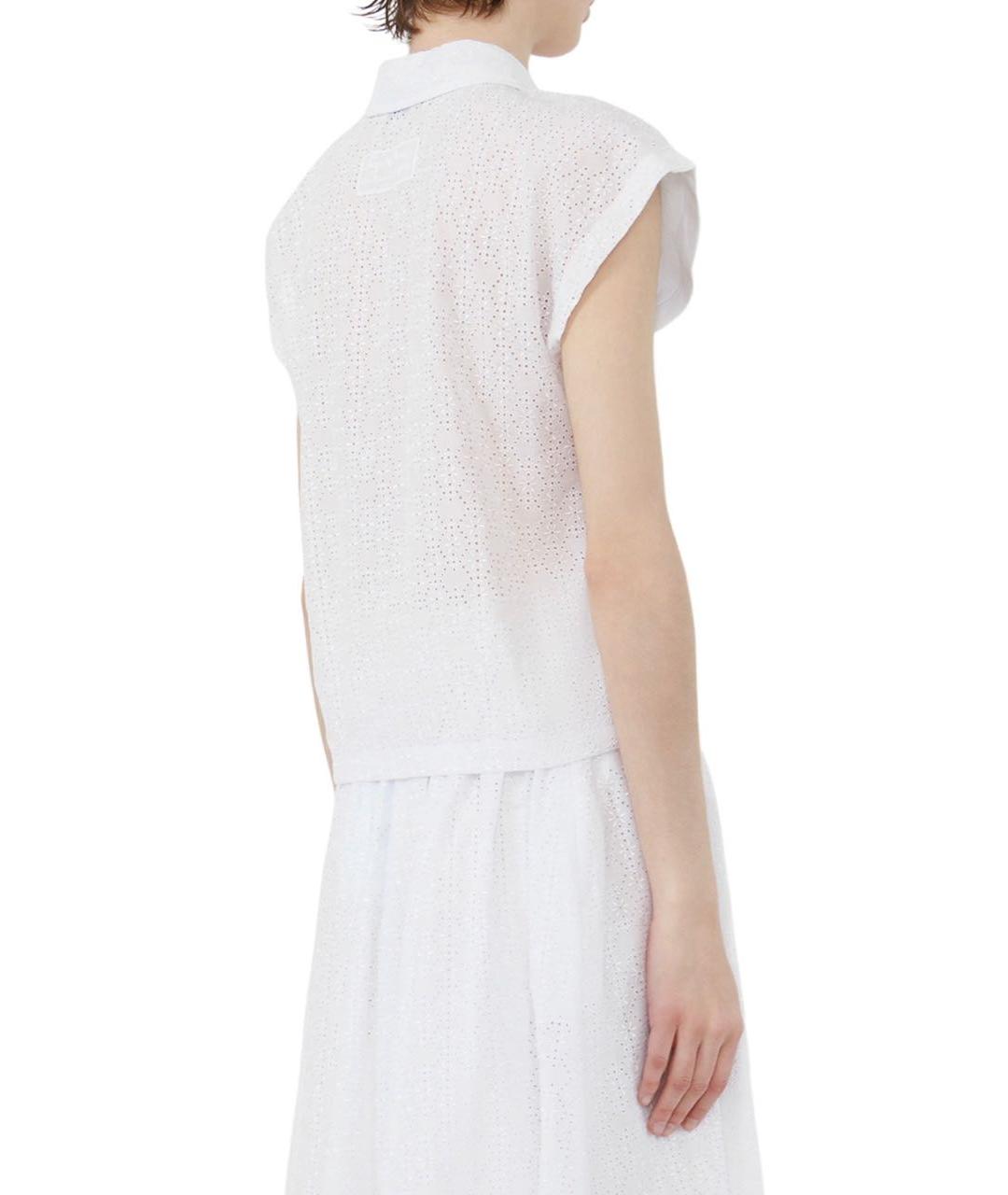 MSGM Белый хлопковый костюм с юбками, фото 3