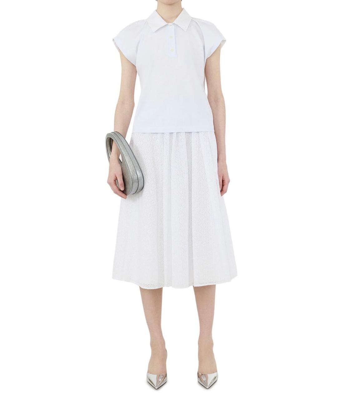 MSGM Белый хлопковый костюм с юбками, фото 6