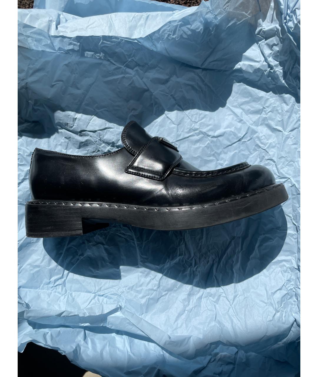 PRADA Черные кожаные лоферы, фото 10