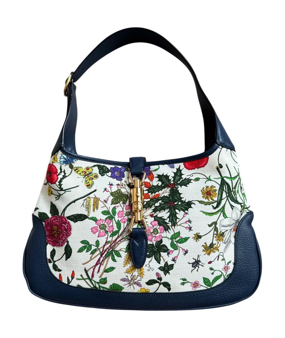 GUCCI Темно-синяя кожаная сумка с короткими ручками, фото 1