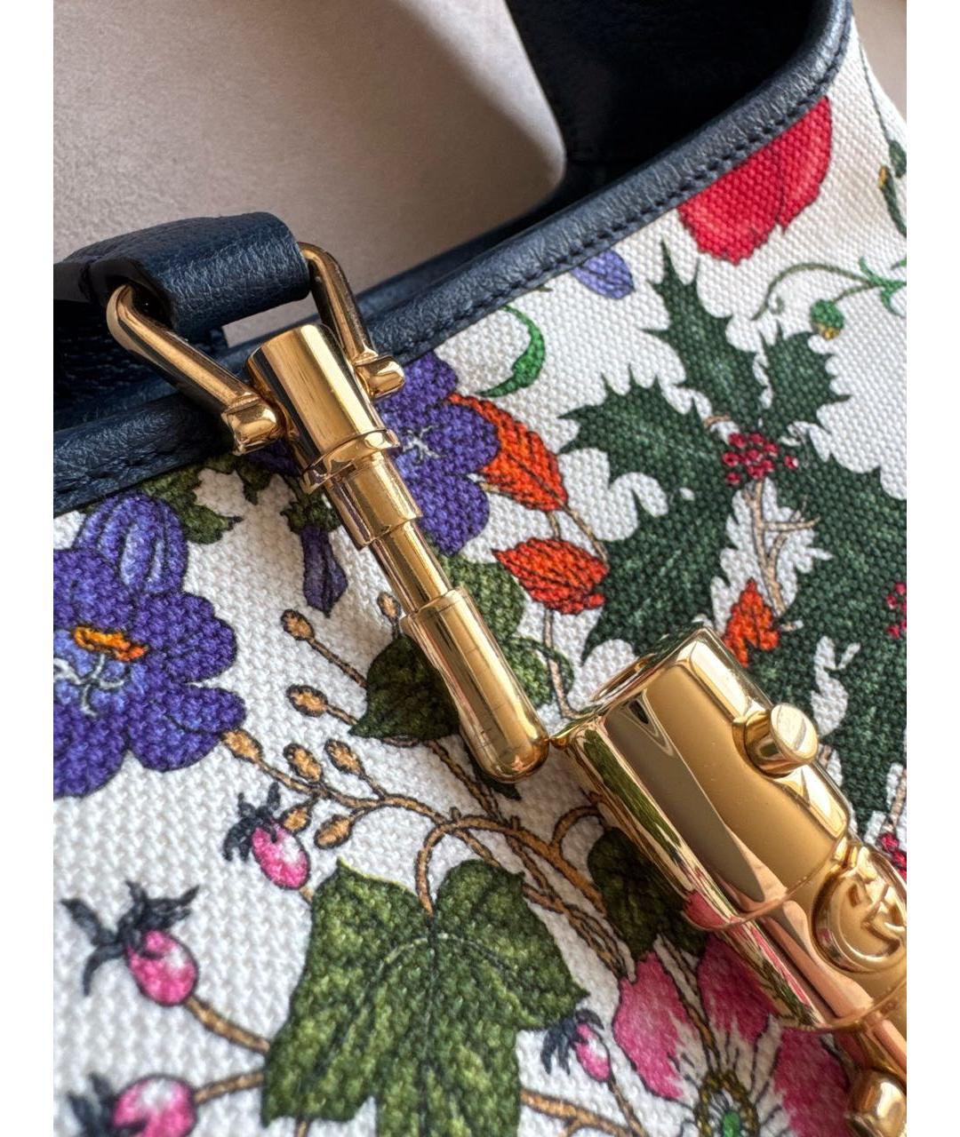 GUCCI Темно-синяя кожаная сумка с короткими ручками, фото 8