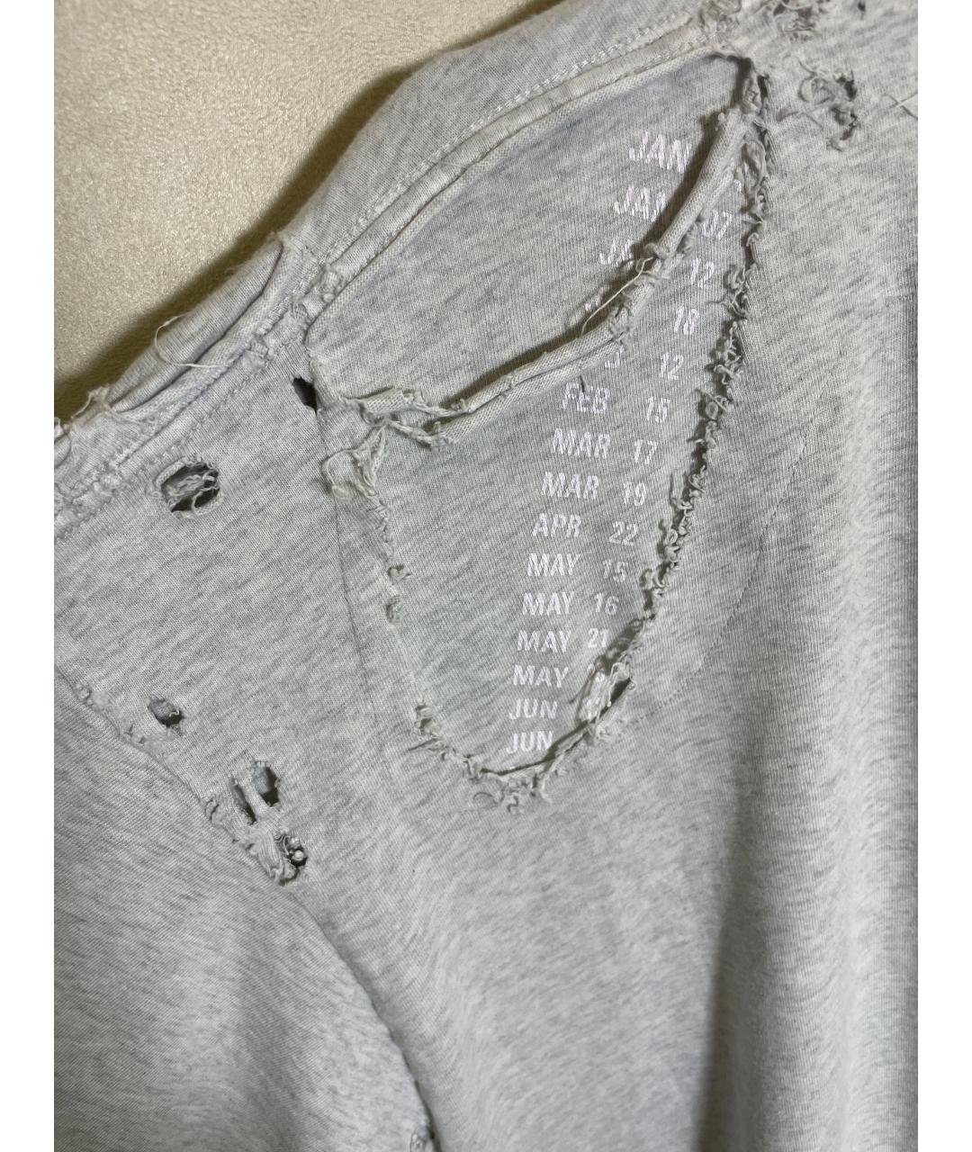BALENCIAGA Серая хлопковая футболка, фото 6