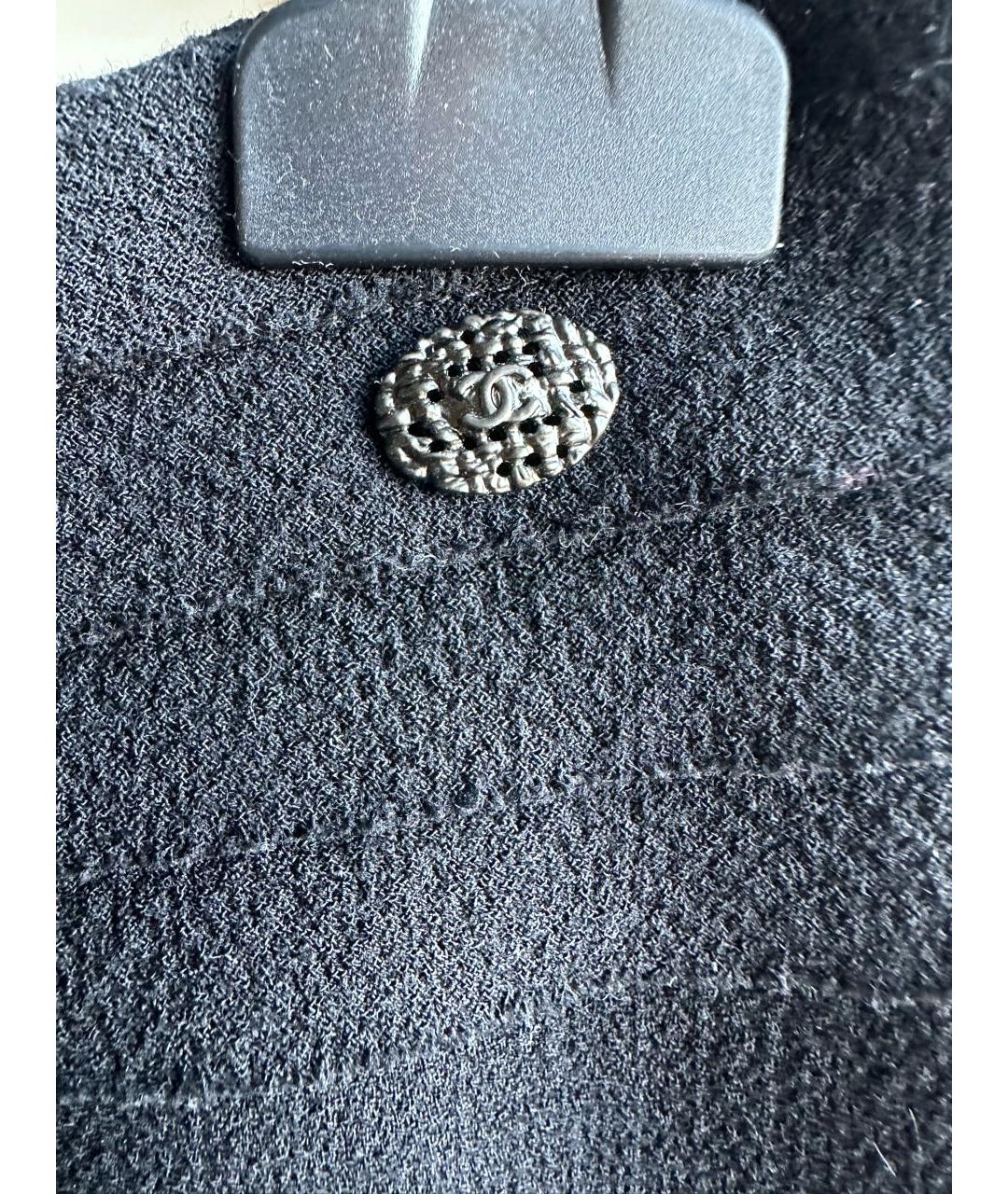 CHANEL Черная шерстяная юбка миди, фото 5