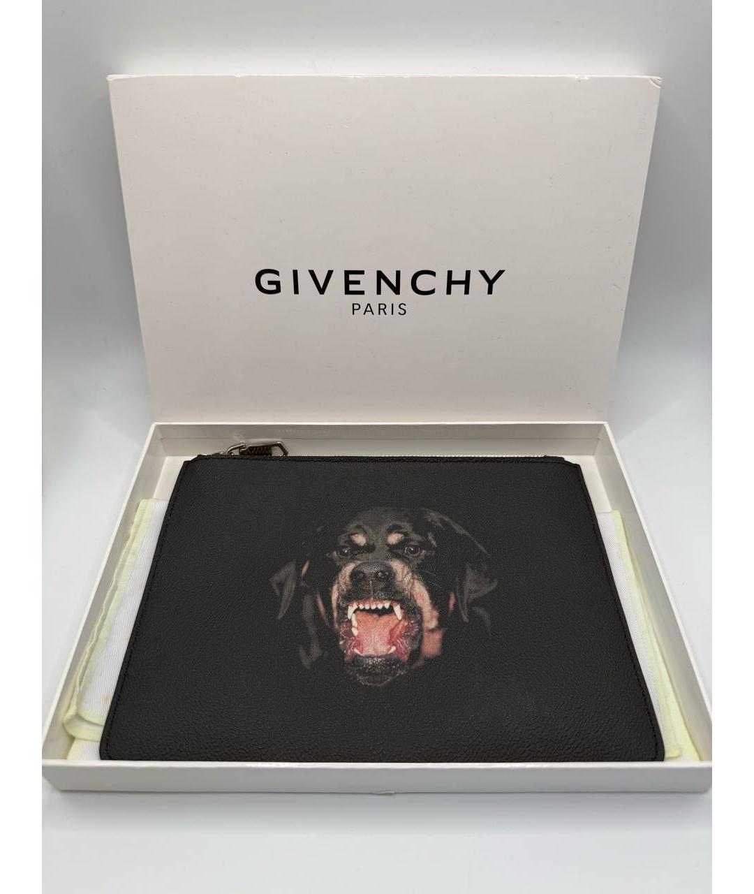 GIVENCHY Черная кожаная сумка тоут, фото 6