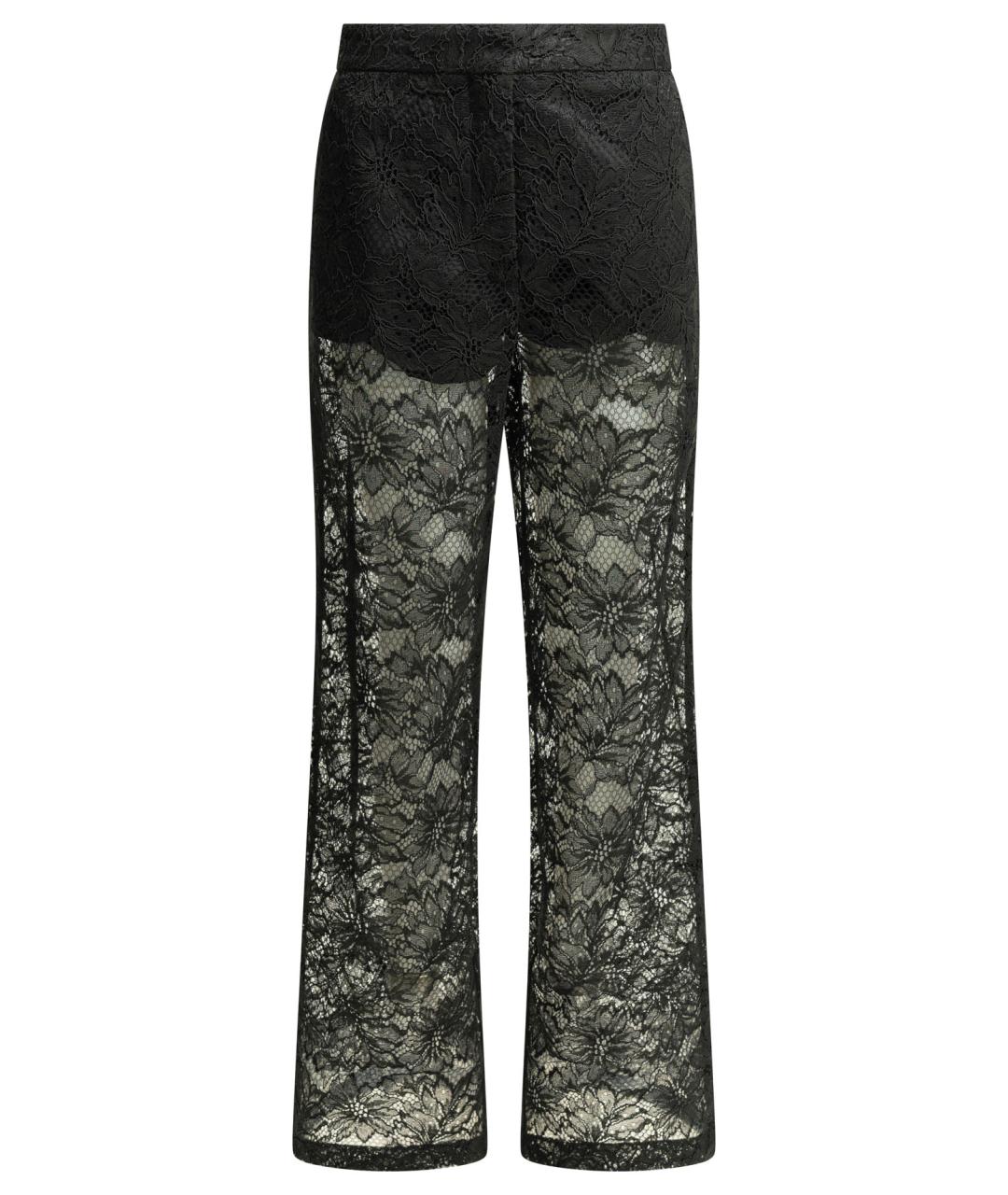SPORTMAX Черные полиэстеровые прямые брюки, фото 1