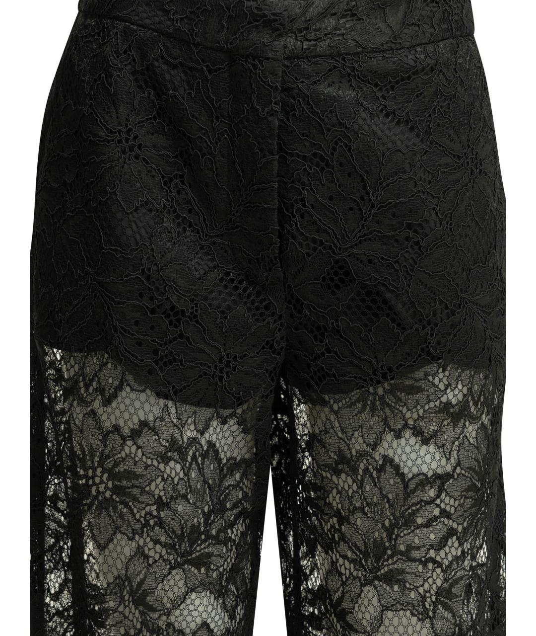 SPORTMAX Черные полиэстеровые прямые брюки, фото 4