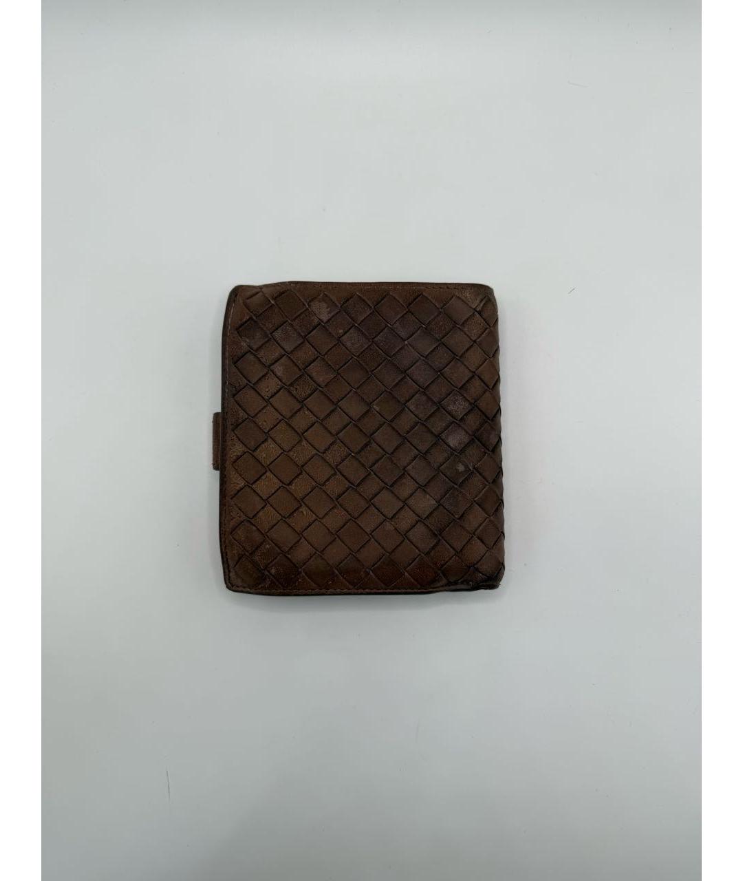 BOTTEGA VENETA Коричневый кожаный кошелек, фото 2