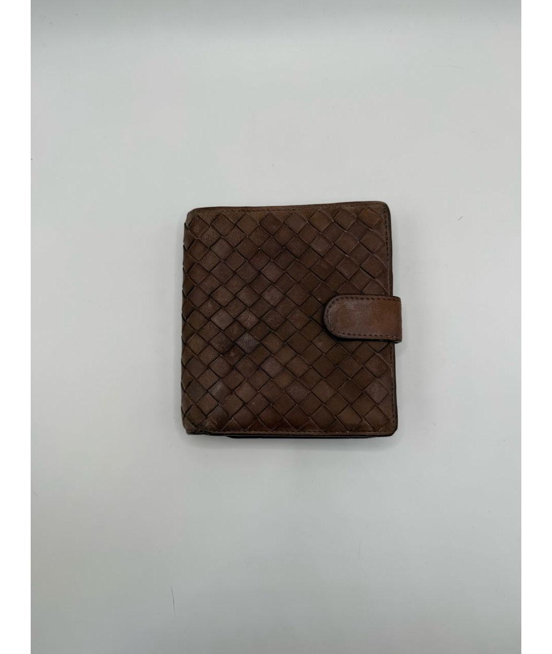 BOTTEGA VENETA Коричневый кожаный кошелек, фото 7