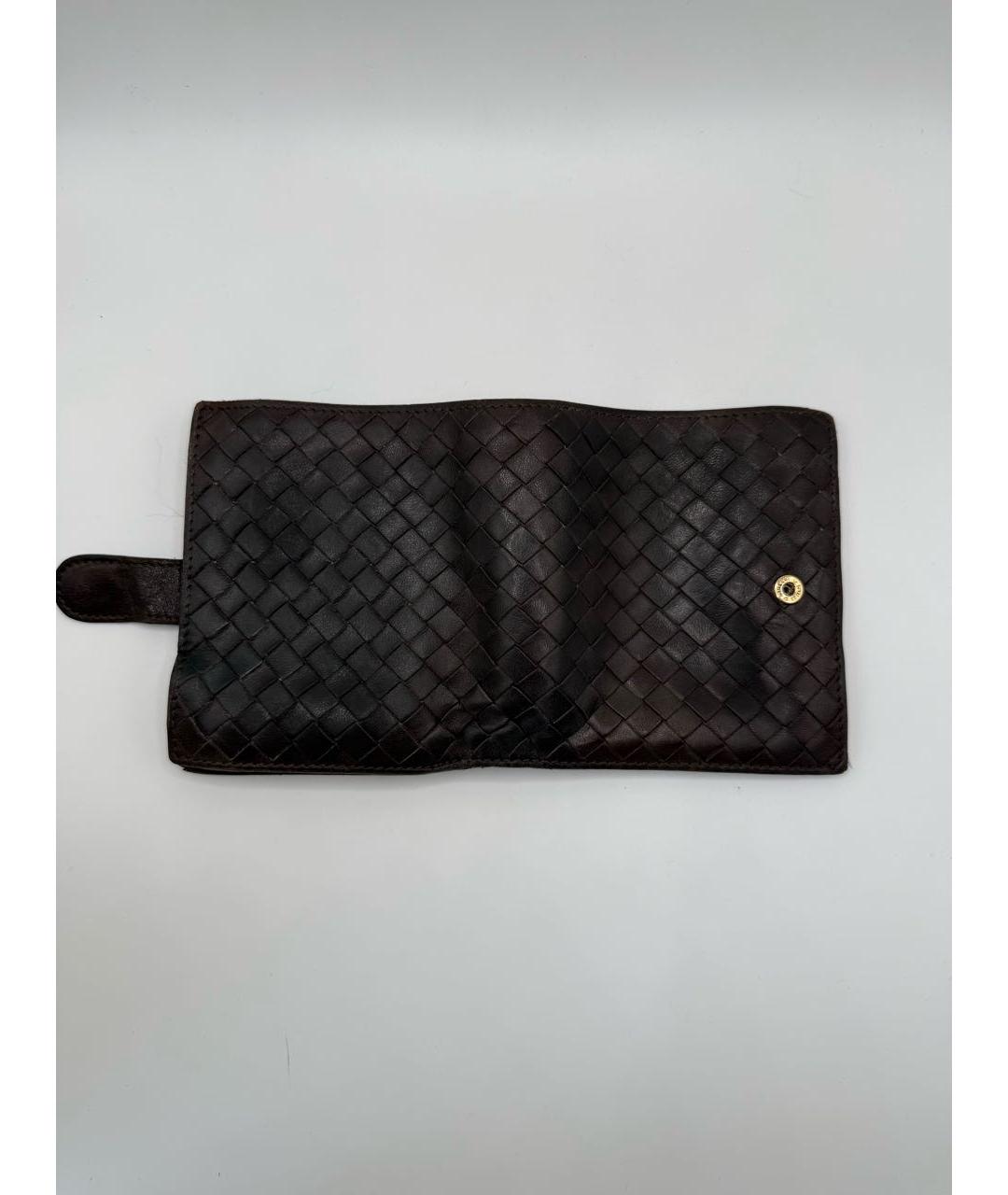 BOTTEGA VENETA Черный кожаный кошелек, фото 3