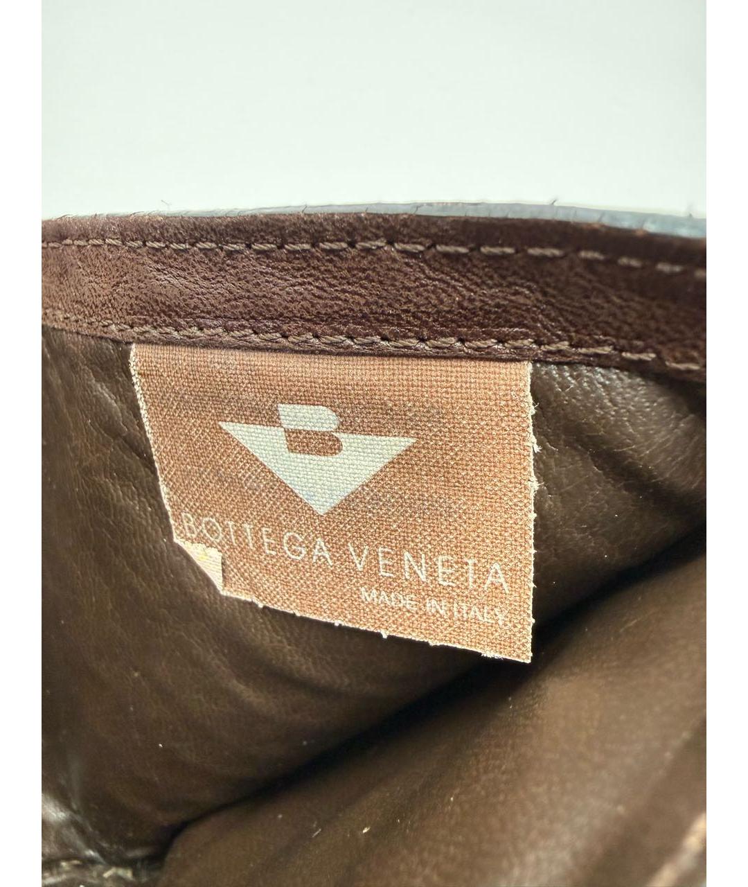 BOTTEGA VENETA Черный кожаный кошелек, фото 5