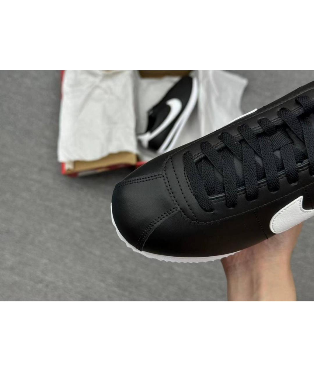 NIKE Черные кожаные кроссовки, фото 8