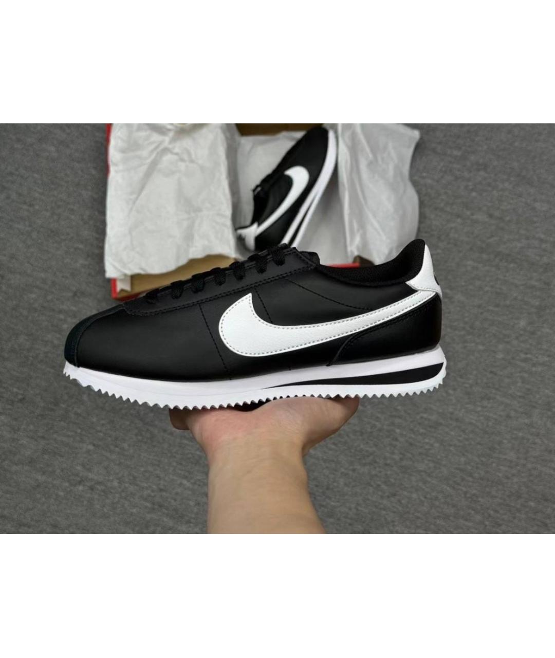 NIKE Черные кожаные кроссовки, фото 6