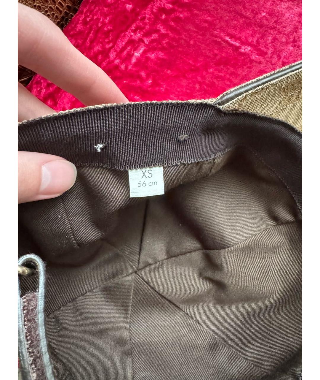 GUCCI Бежевая хлопковая кепка/бейсболка, фото 7