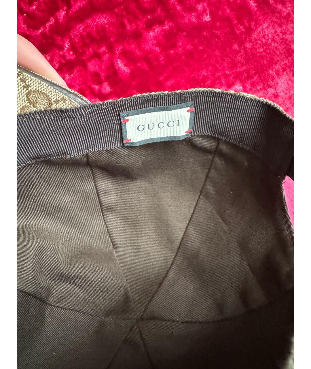 GUCCI Бежевая хлопковая кепка/бейсболка, фото 6