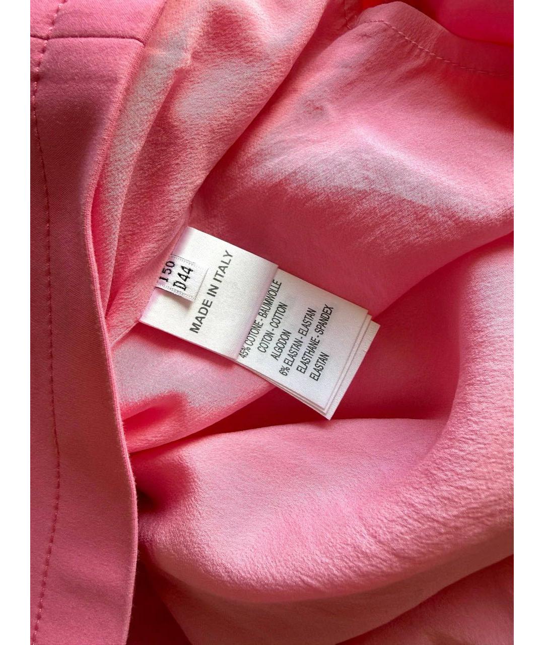 BLUMARINE Розовая полиамидовая юбка миди, фото 4