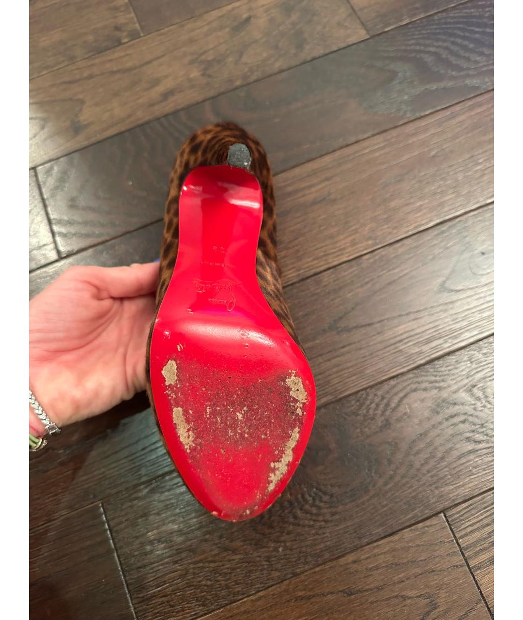 CHRISTIAN LOUBOUTIN Мульти замшевые туфли, фото 7