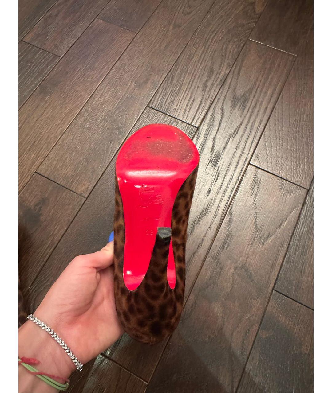 CHRISTIAN LOUBOUTIN Мульти замшевые туфли, фото 6