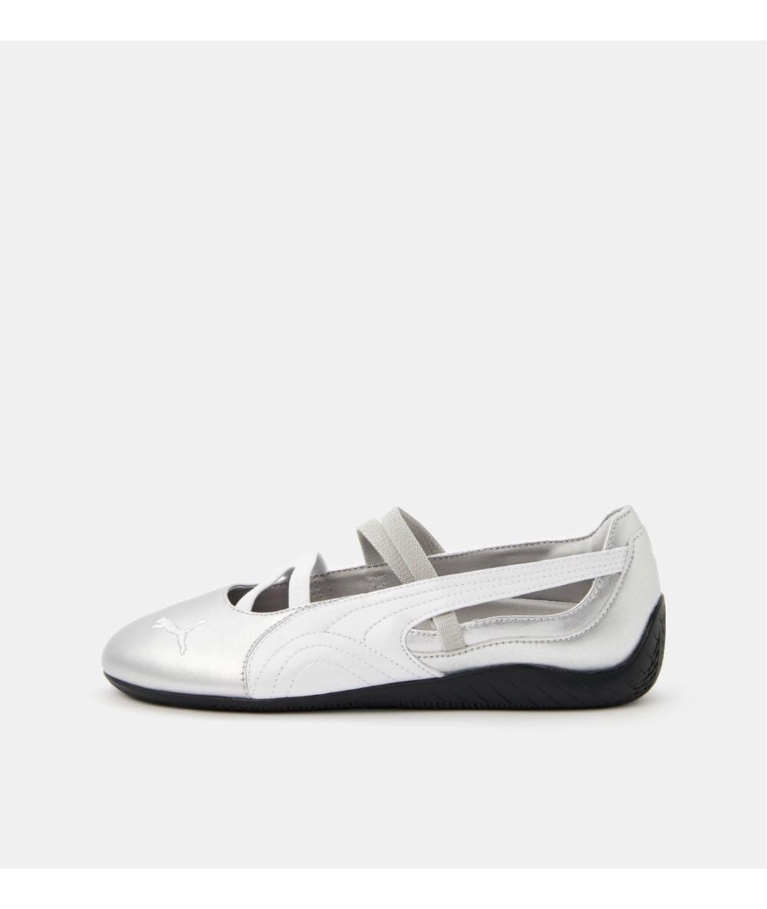 PUMA Серебряные балетки из искусственной кожи, фото 6