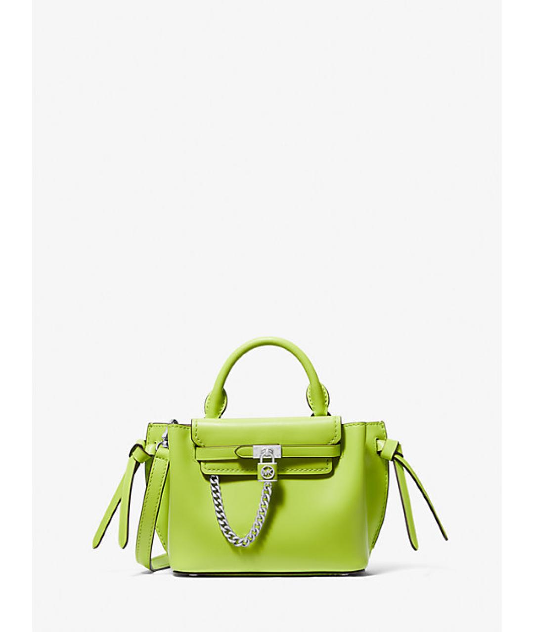 MICHAEL KORS Зеленая кожаная сумка с короткими ручками, фото 3
