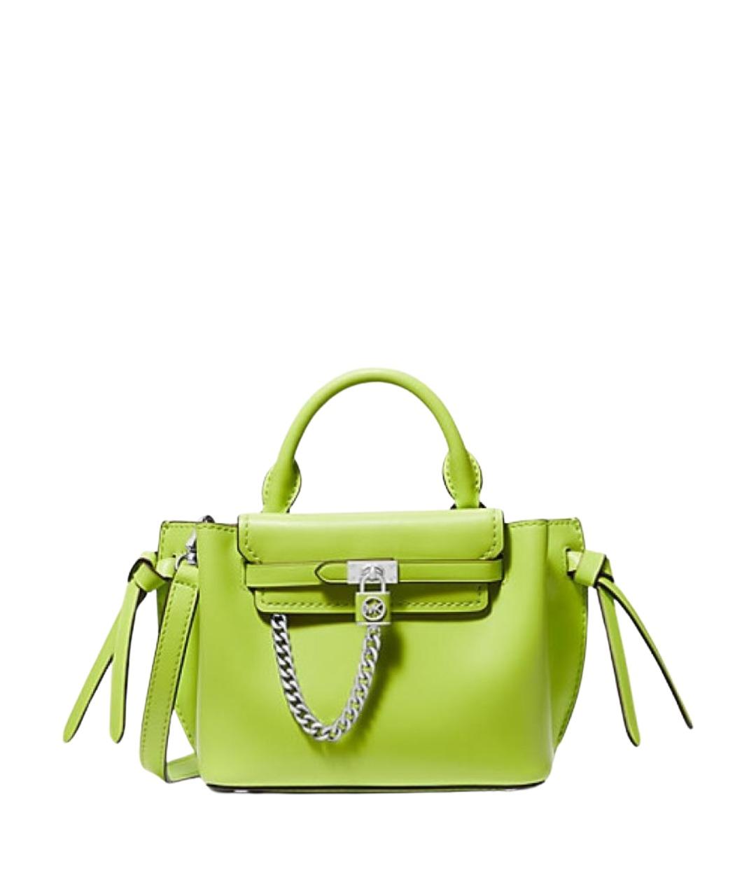 MICHAEL KORS Зеленая кожаная сумка с короткими ручками, фото 1