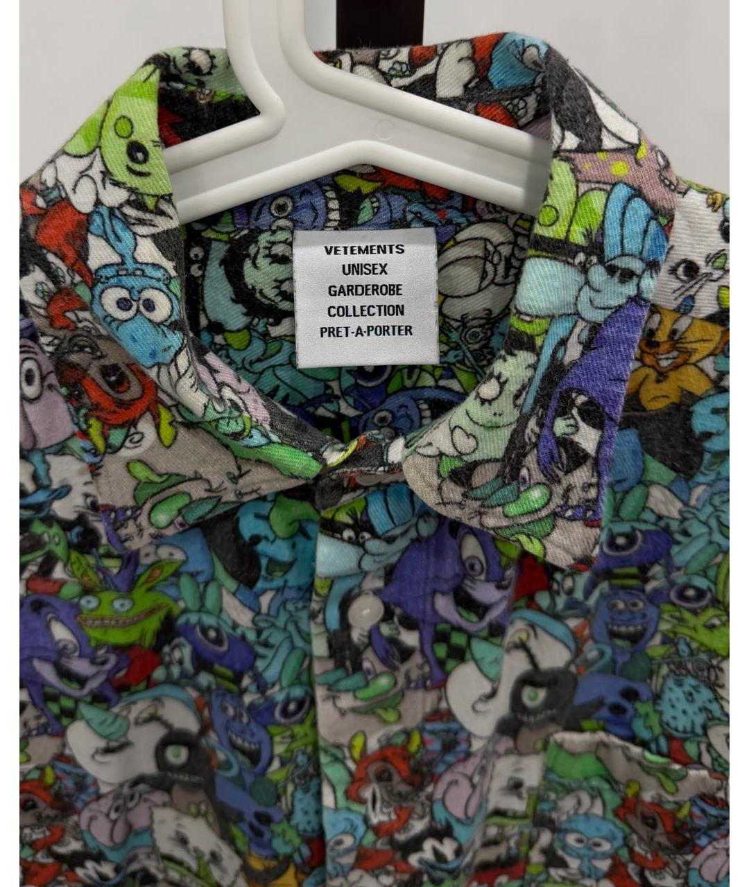 VETEMENTS Мульти хлопковая кэжуал рубашка, фото 4