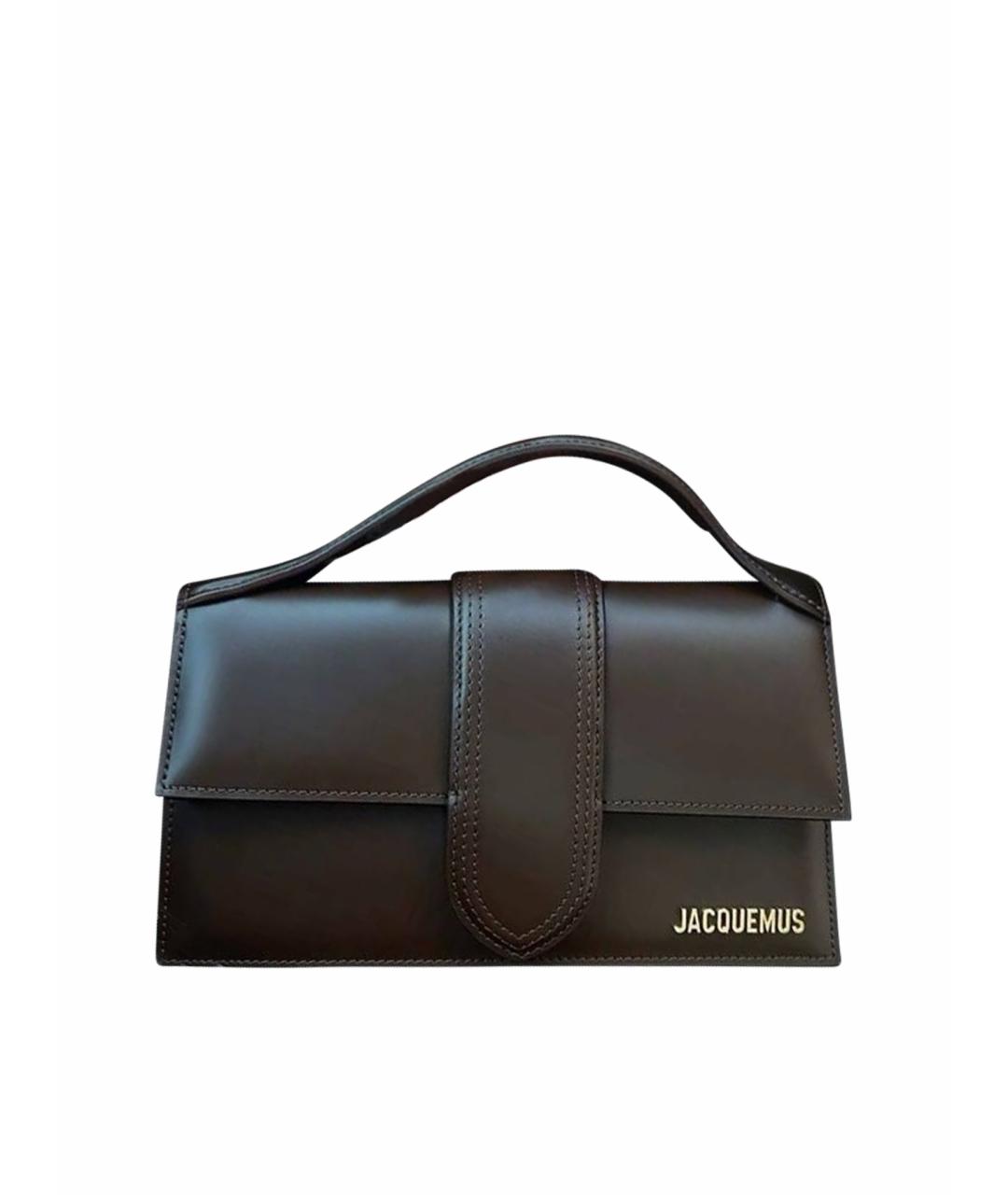 JACQUEMUS Коричневая кожаная сумка через плечо, фото 1