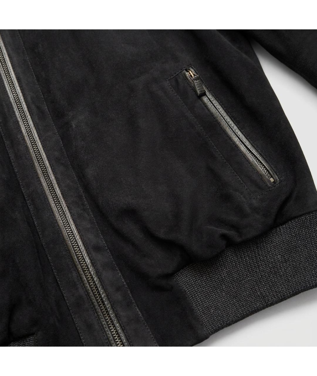 ERMENEGILDO ZEGNA XXX Темно-синяя полиэстеровая куртка, фото 4