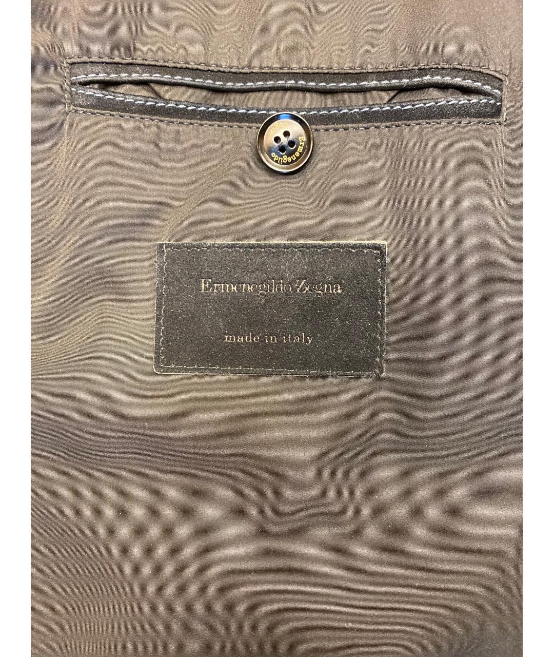 ERMENEGILDO ZEGNA XXX Темно-синяя полиэстеровая куртка, фото 3