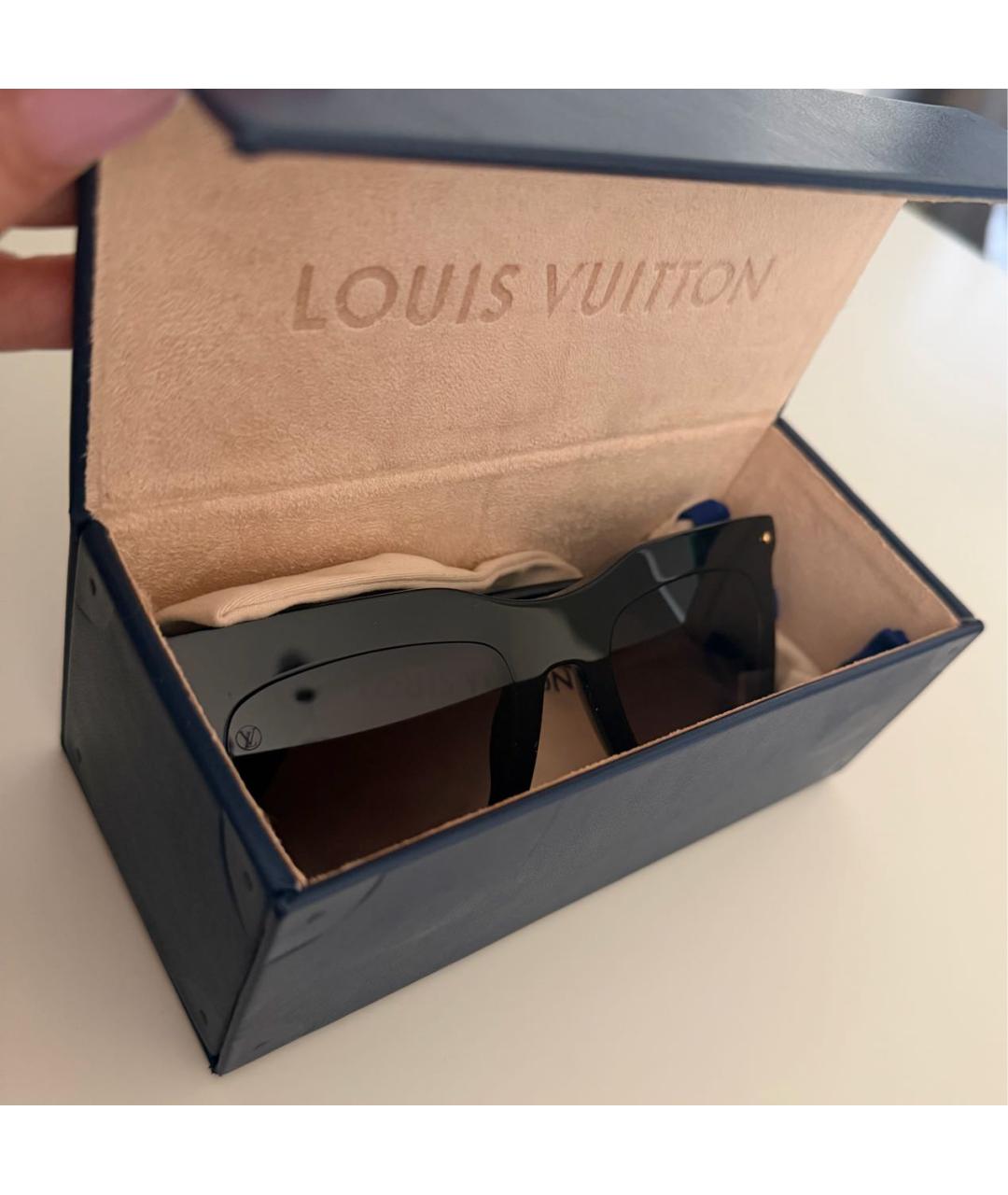 LOUIS VUITTON Черные пластиковые солнцезащитные очки, фото 6