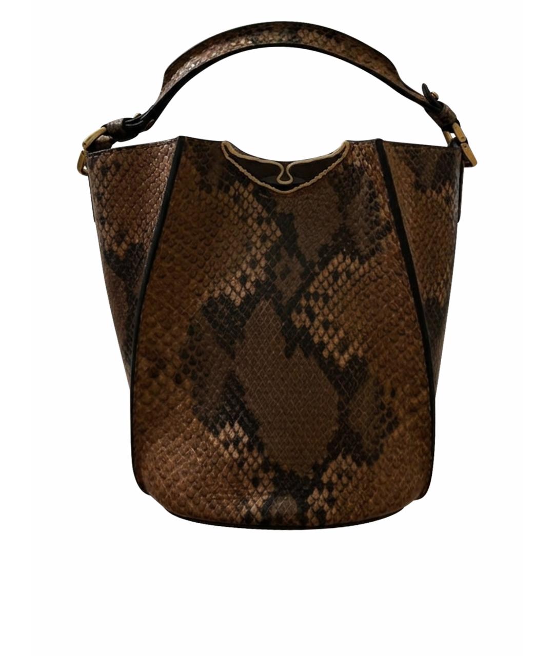 ZADIG & VOLTAIRE Коричневая кожаная сумка с короткими ручками, фото 1