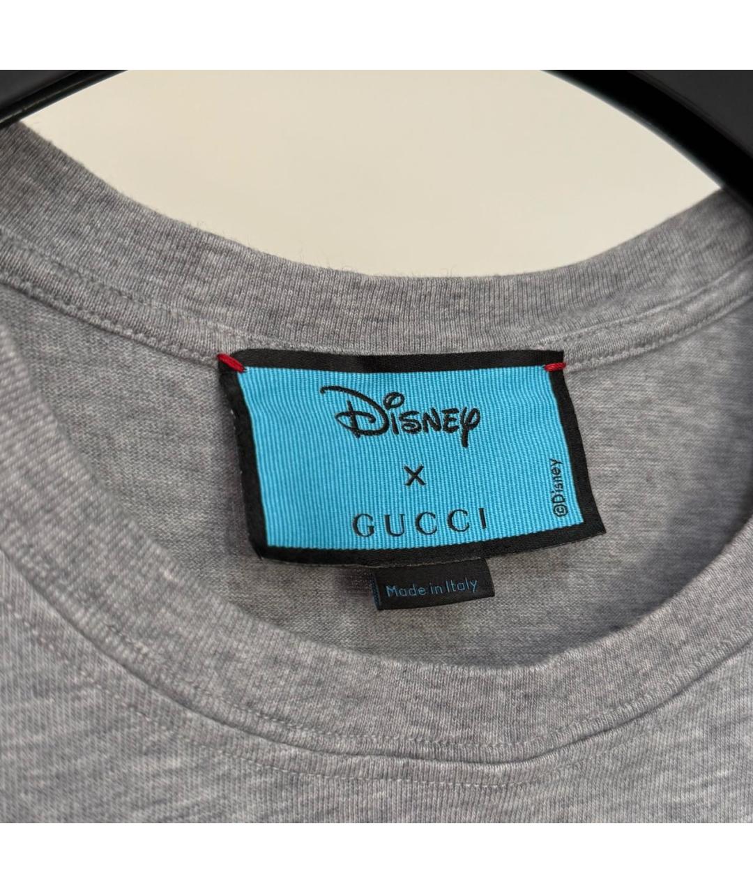 GUCCI Серая хлопковая футболка, фото 5