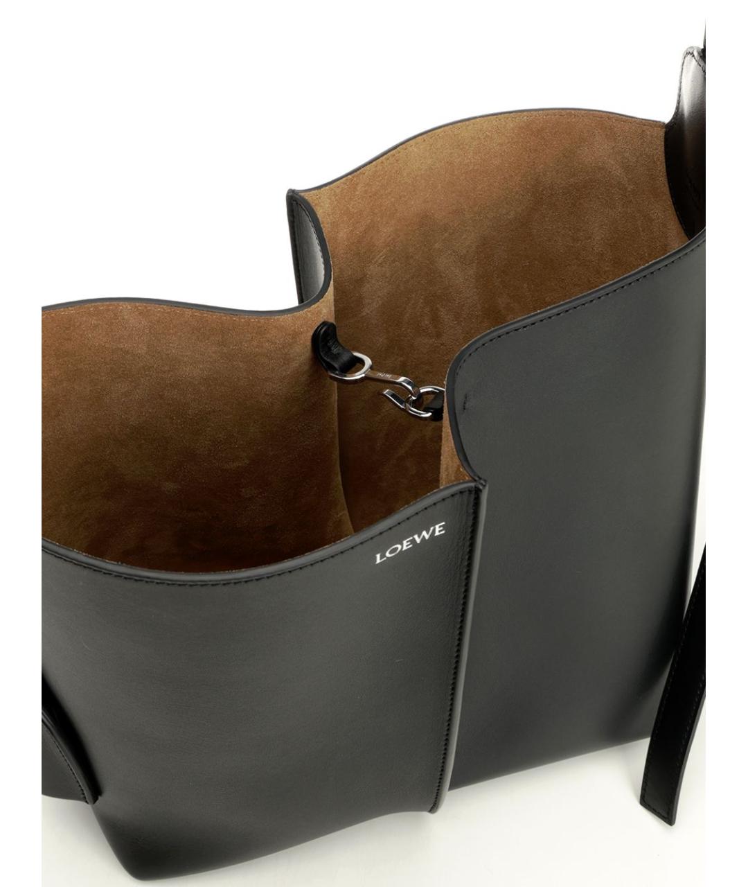 LOEWE Черная кожаная сумка через плечо, фото 4
