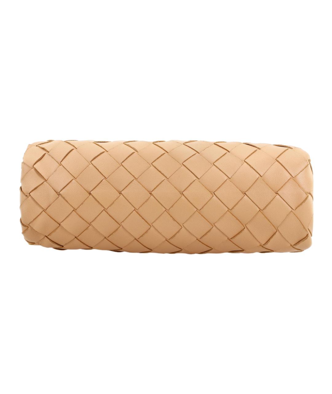 BOTTEGA VENETA Бежевая кожаная сумка через плечо, фото 5