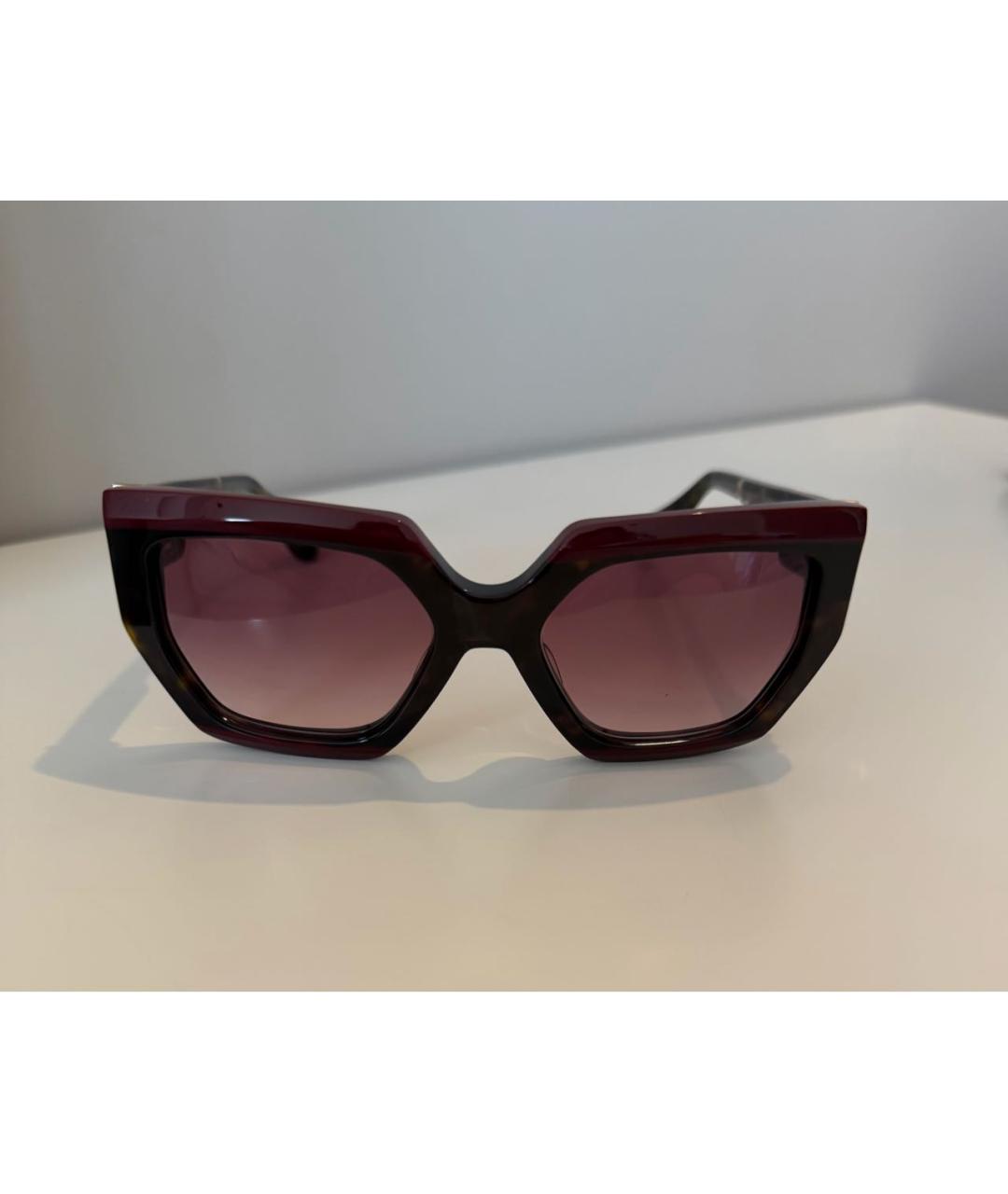 CHROME HEARTS Бордовые пластиковые солнцезащитные очки, фото 7