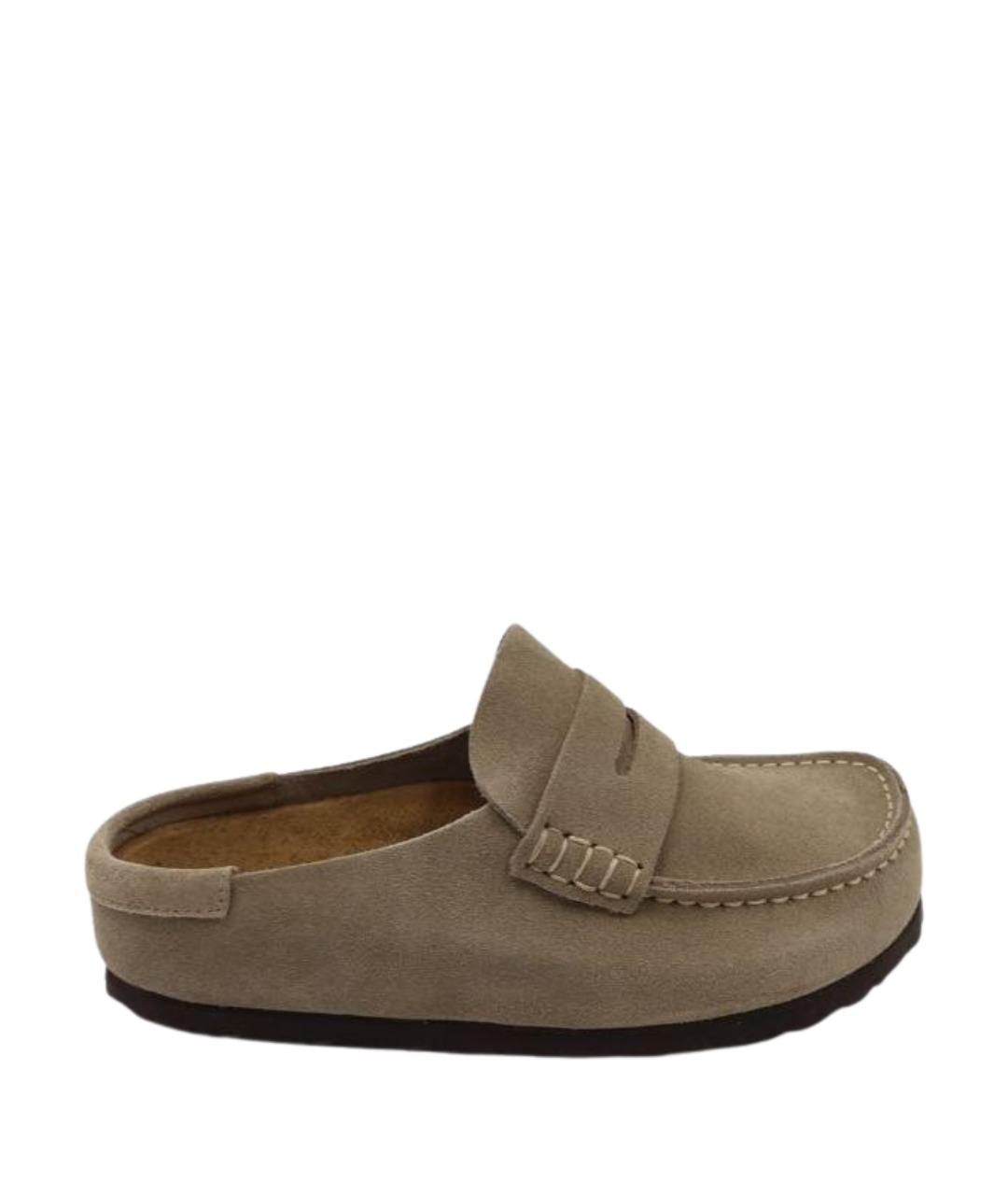 BIRKENSTOCK Бежевые замшевые сандалии, фото 1