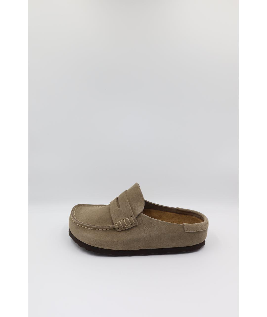 BIRKENSTOCK Бежевые замшевые сандалии, фото 5