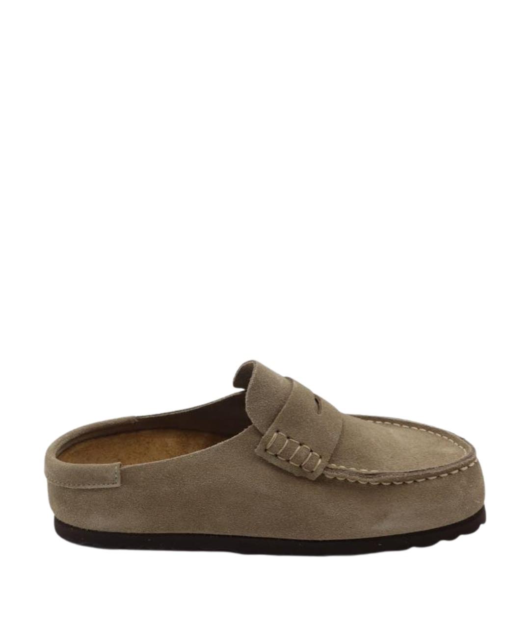 BIRKENSTOCK Бежевые замшевые сандалии, фото 1