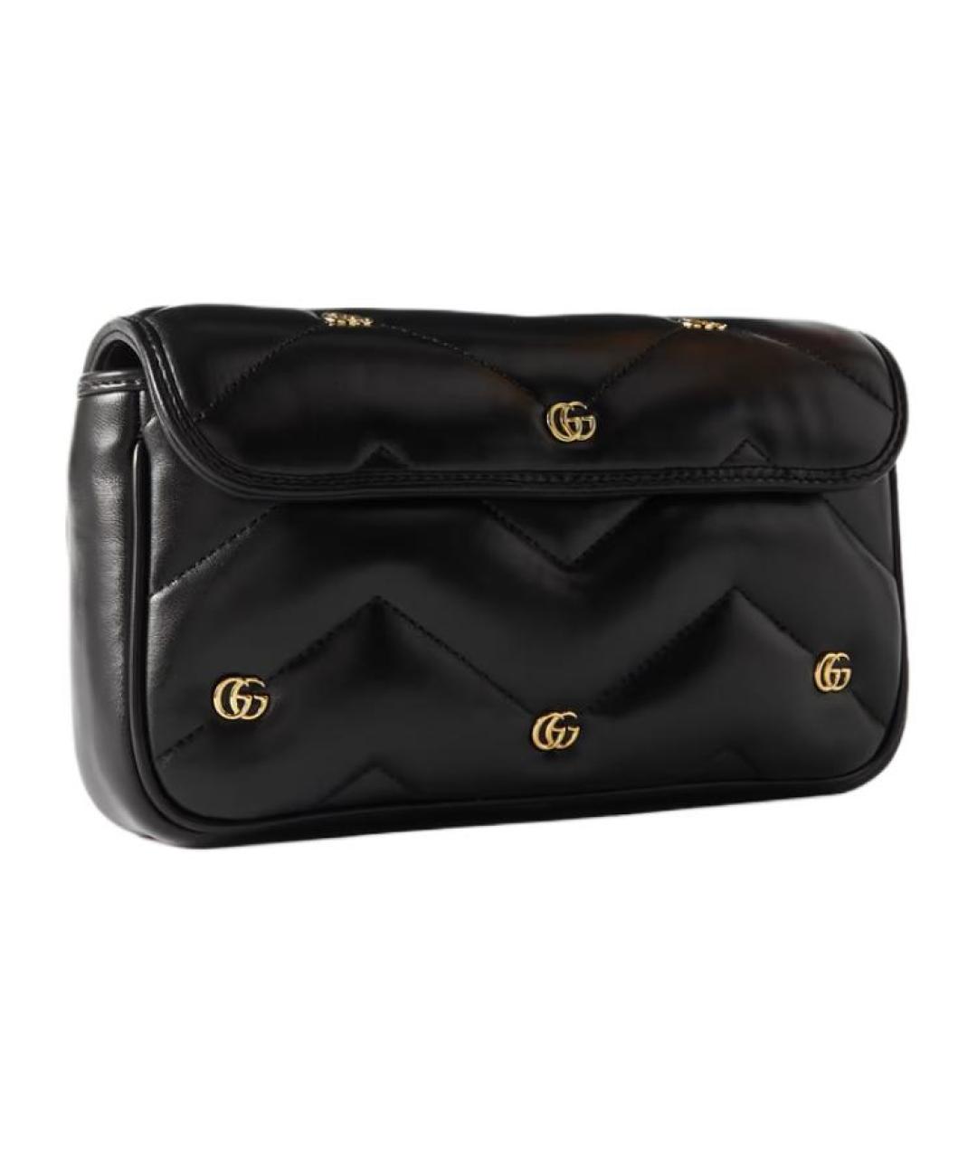 GUCCI Черная кожаная сумка через плечо, фото 2