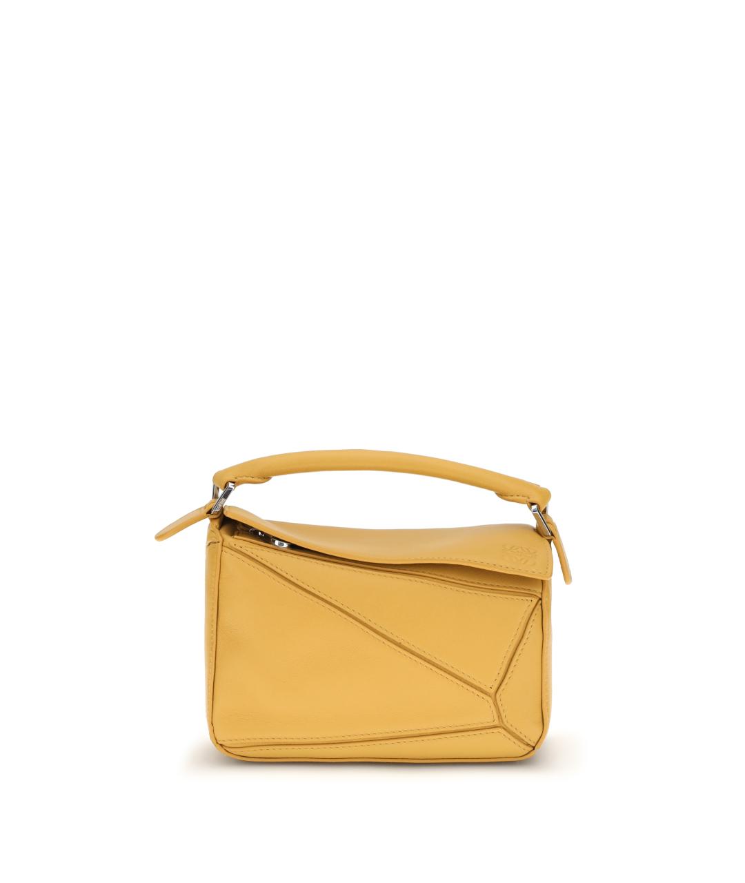 LOEWE Горчичная кожаная сумка через плечо, фото 1
