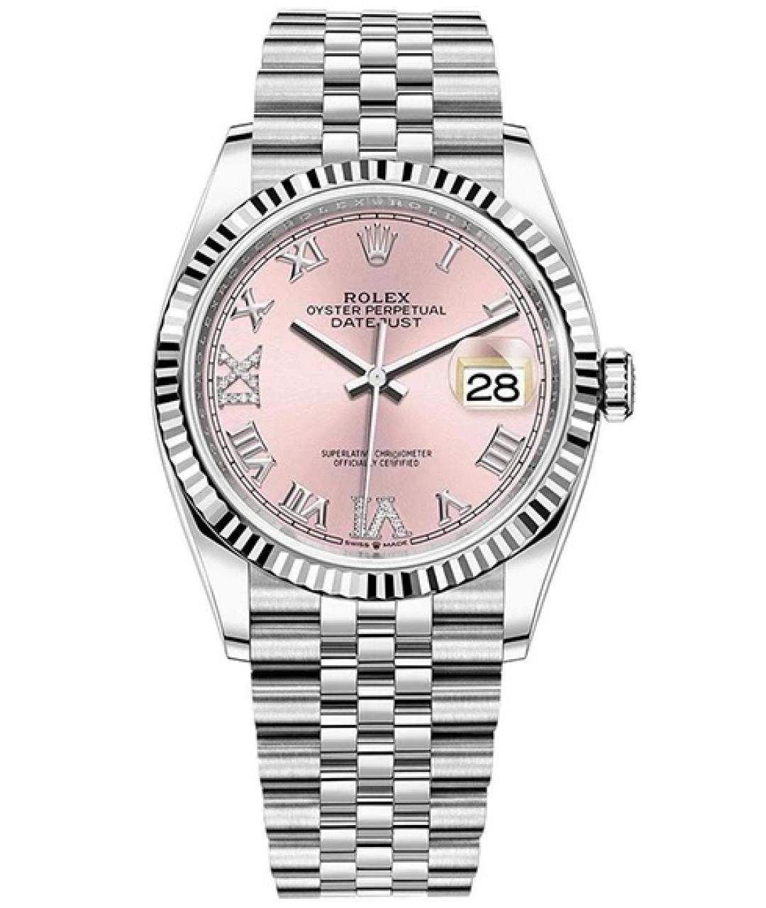 ROLEX Розовые часы из белого золота, фото 1