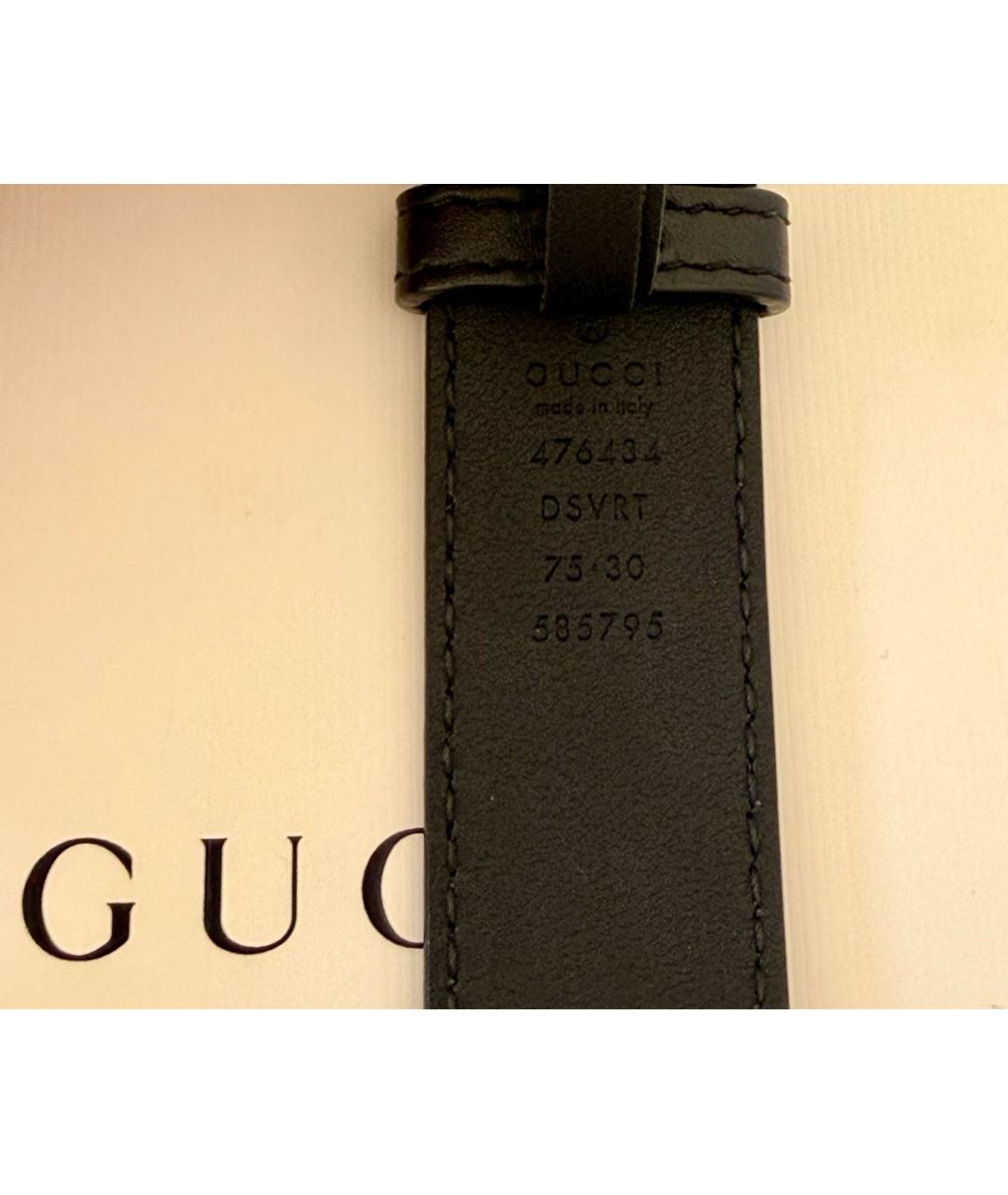 GUCCI Черная кожаная поясная сумка, фото 5