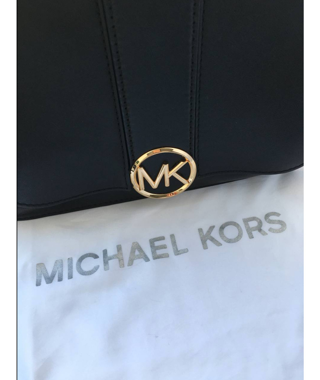 MICHAEL KORS Черная кожаная сумка тоут, фото 5